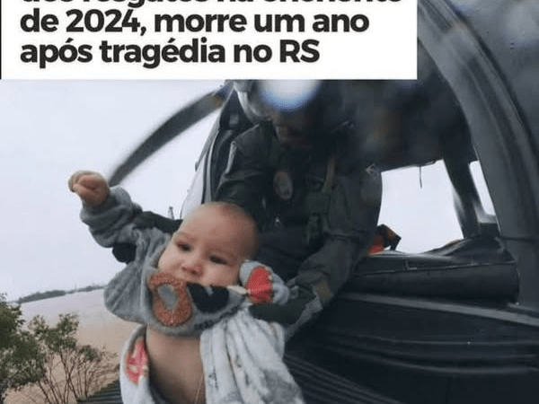 Um ano após comover o Brasil, bebê resgatado em enchente no RS mo…Veja mais