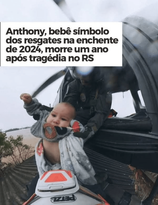 Um ano após comover o Brasil, bebê resgatado em enchente no RS mo…Veja mais
