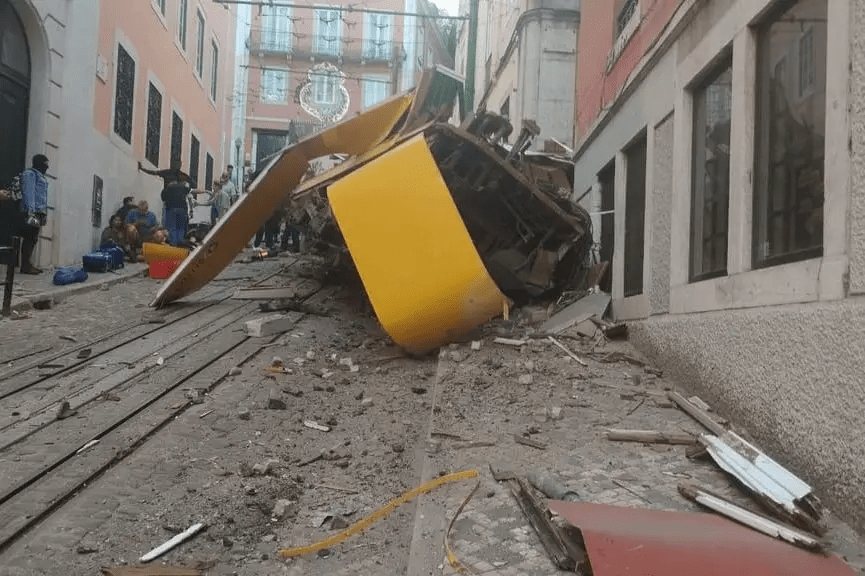 Tragédia em Lisboa: Elevador da Glória descarrila e deixa 15 m0rt0s e 20 fe…Ver mais
